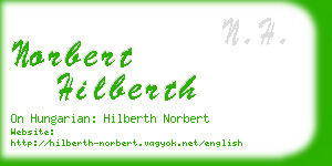 norbert hilberth business card